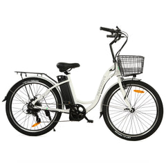 Ecotric Peacedove white electric city bike W